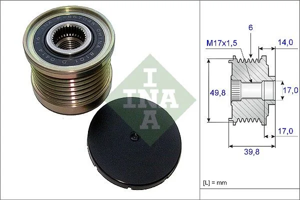Alternatorska sklopka s prostim kolesom INA 535 0146 10