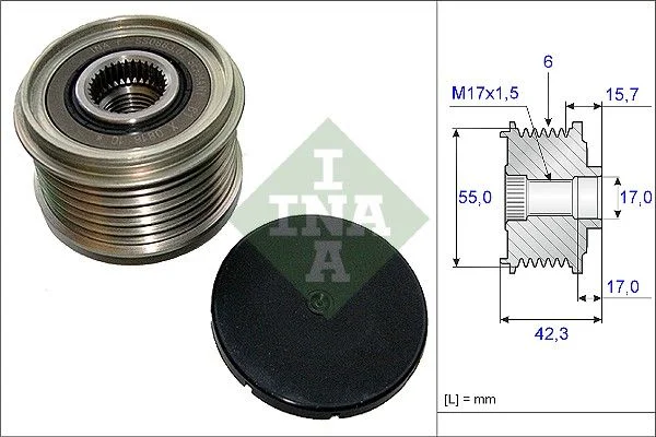 Alternatorska sklopka s prostim kolesom INA 535 0154 10