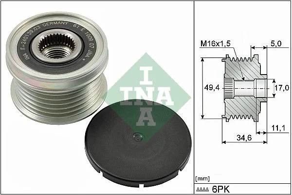 Alternator Freewheel Clutch INA 535 0155 10