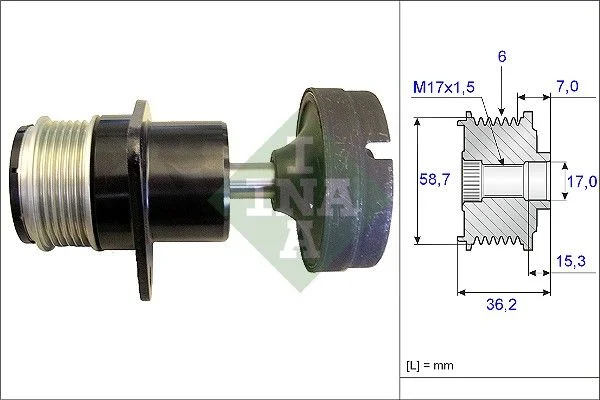 Alternator Freewheel Clutch INA 535 0157 10