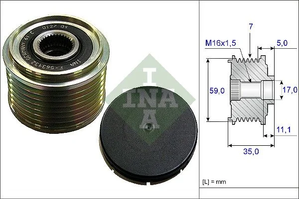 Alternator Freewheel Clutch INA 535 0159 10