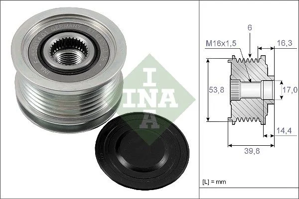 Alternatorska sklopka s prostim kolesom INA 535 0170 10
