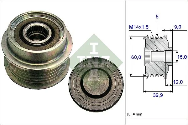 Alternator Freewheel Clutch INA 535 0180 10