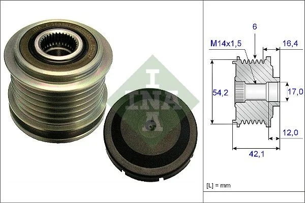 Alternator Freewheel Clutch INA 535 0181 10
