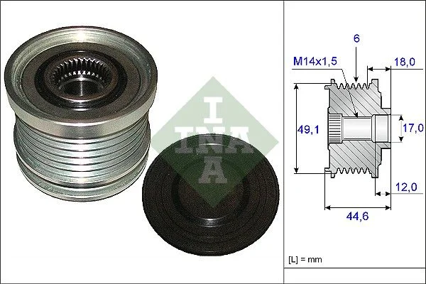 Alternator Freewheel Clutch INA 535 0182 10