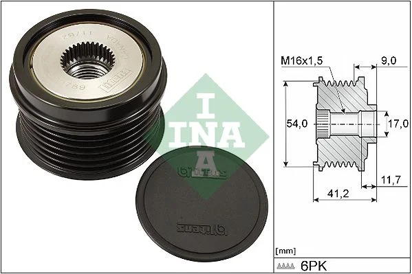 Alternatorska sklopka s prostim kolesom INA 535019210