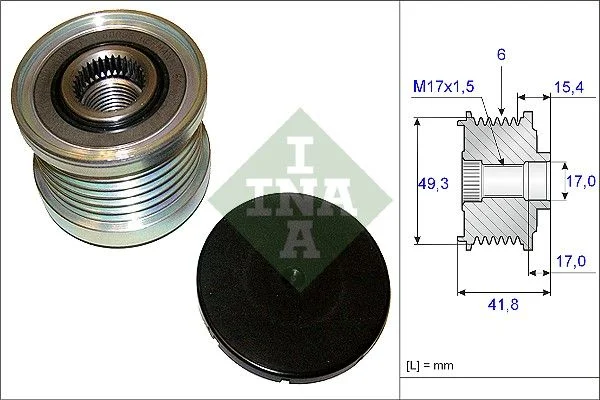 Alternatorska sklopka s prostim kolesom INA 535 0193 10
