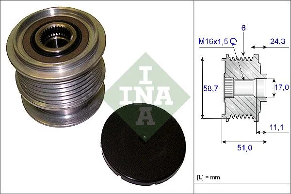 Alternator Freewheel Clutch INA 535 0200 10