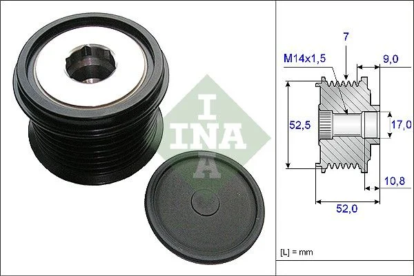 Alternatorska sklopka s prostim kolesom INA 535 0209 10