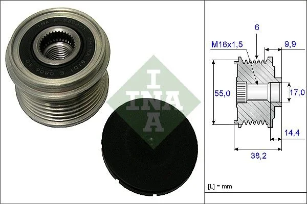 Alternatorska sklopka s prostim kolesom INA 535 0216 10