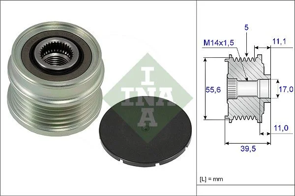 Alternatorska sklopka s prostim kolesom INA 535 0218 10