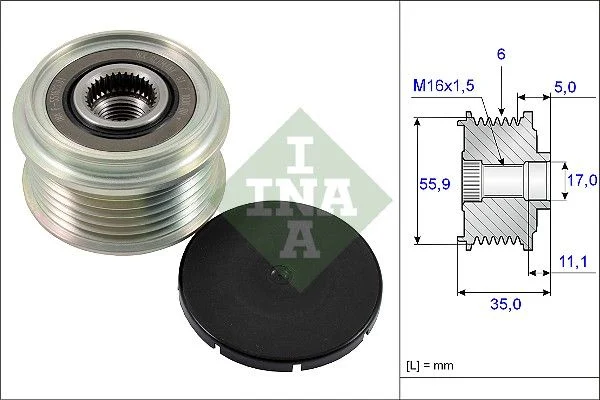Alternator Freewheel Clutch INA 535 0222 10