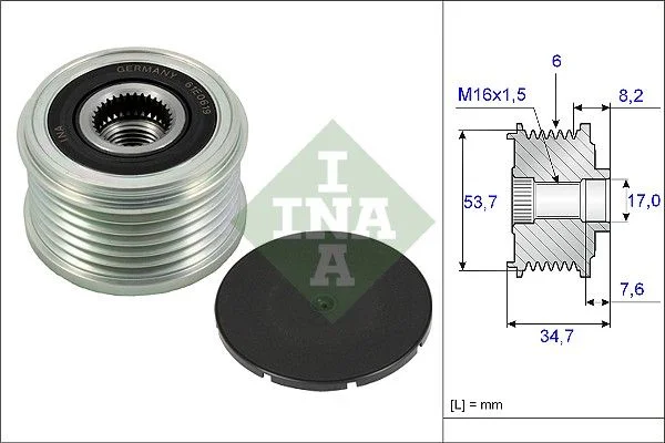 Alternatorska sklopka s prostim kolesom INA 535 0224 10
