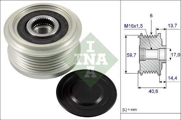 Alternatorska sklopka s prostim kolesom INA 535 0228 10