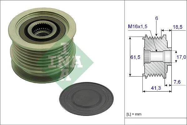 Alternatorska sklopka s prostim kolesom INA 535 0234 10