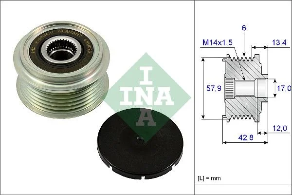 Alternatorska sklopka s prostim kolesom INA 535024010