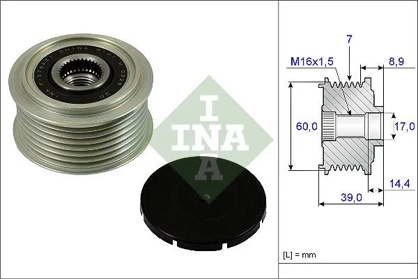 Alternator Freewheel Clutch INA 535024510