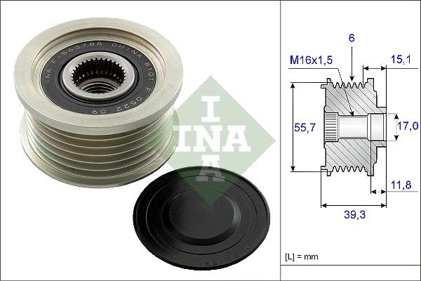 Alternatorska sklopka s prostim kolesom INA 535 0249 10
