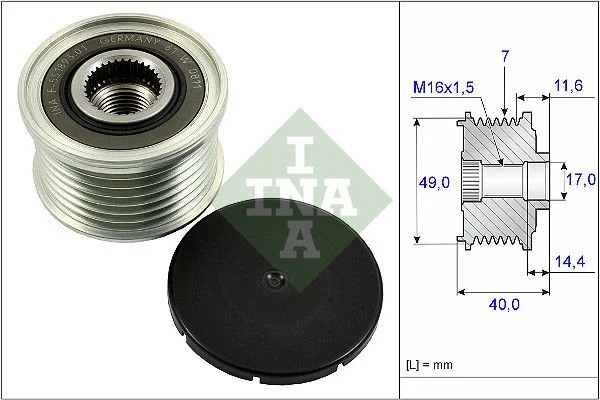 Alternator Freewheel Clutch INA 535 0254 10