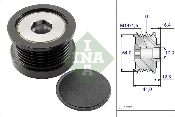 Alternatorska sklopka s prostim kolesom INA 535 0259 10