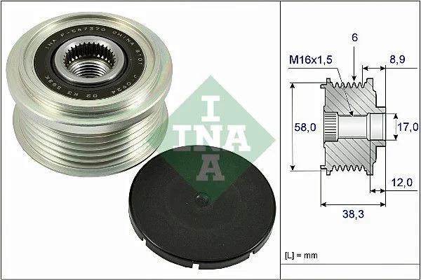 Alternatorska sklopka s prostim kolesom INA 535 0266 10