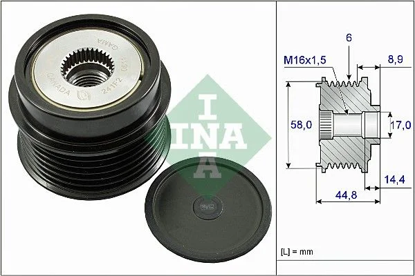 Alternator Freewheel Clutch INA 535027110