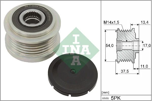 Alternator Freewheel Clutch INA 535 0278 10