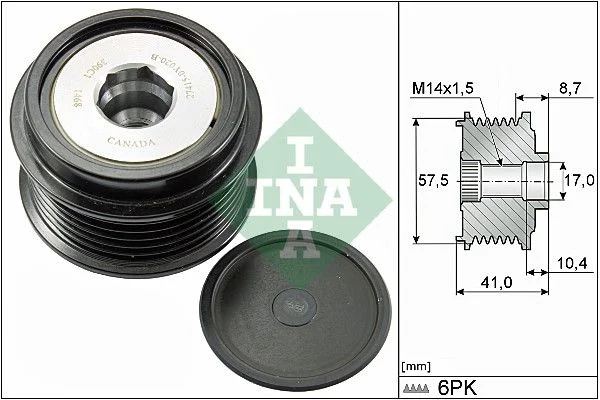 Alternatorska sklopka s prostim kolesom INA 535 0282 10