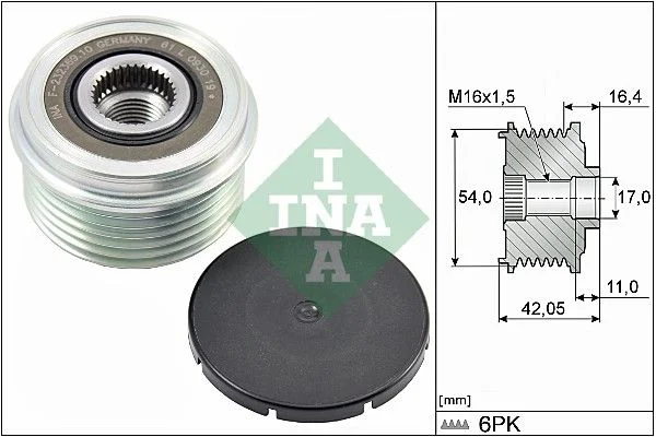 Alternatorska sklopka s prostim kolesom INA 535 0285 10