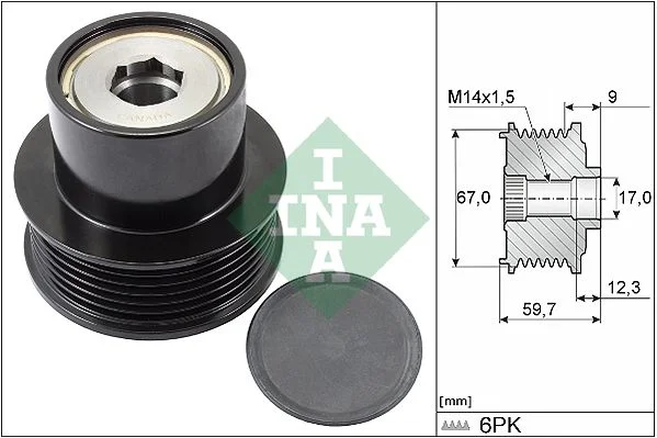 Alternatorska sklopka s prostim kolesom INA 535 0288 10