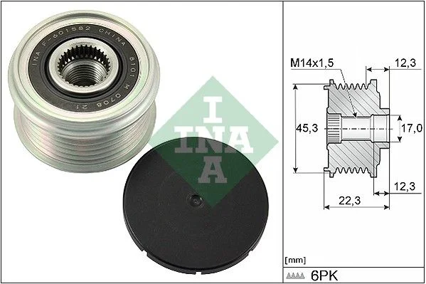 Alternator Freewheel Clutch INA 535 0291 10
