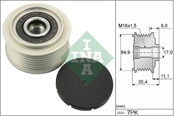 Alternatorska sklopka s prostim kolesom INA 535 0294 10