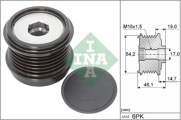 Alternator Freewheel Clutch INA 535 0310 10