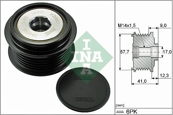 Alternatorska sklopka s prostim kolesom INA 535 0313 10