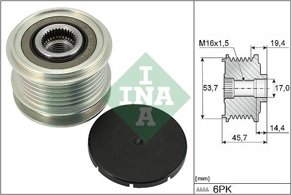 Alternatorska sklopka s prostim kolesom INA 535 0328 10