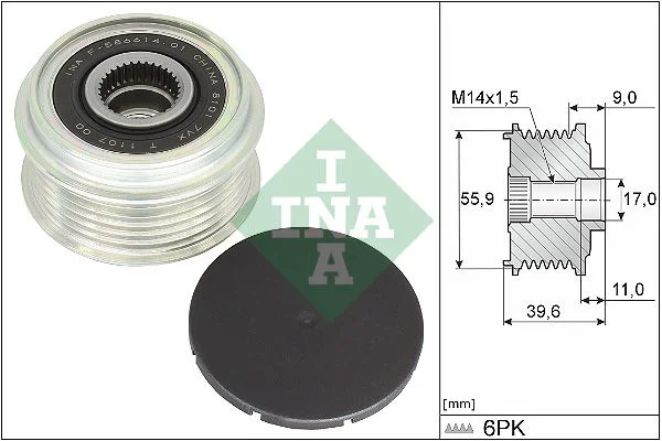 Alternatorska sklopka s prostim kolesom INA 535034010