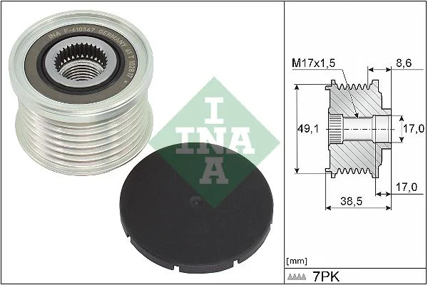 Alternatorska sklopka s prostim kolesom INA 535 0344 10