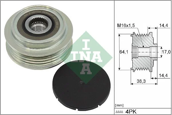 Alternator Freewheel Clutch INA 535 0350 10