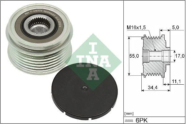 Alternator Freewheel Clutch INA 535 0357 10