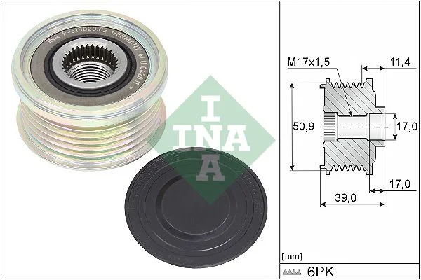Alternatorska sklopka s prostim kolesom INA 535035810