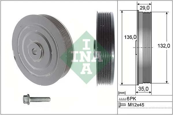 Belt Pulley, crankshaft INA 544 0009 20