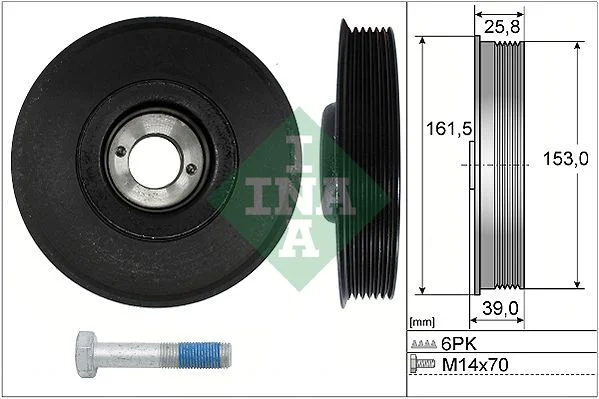 Belt Pulley Set, crankshaft INA 544 0039 20