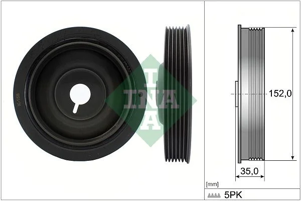 Belt Pulley, crankshaft INA 544 0054 10
