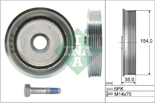 Komplet jermenic, ročična gred INA 544011220