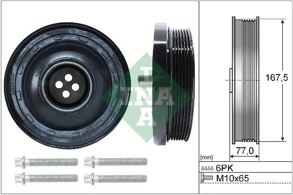 Belt Pulley Set, crankshaft INA 544 0137 20