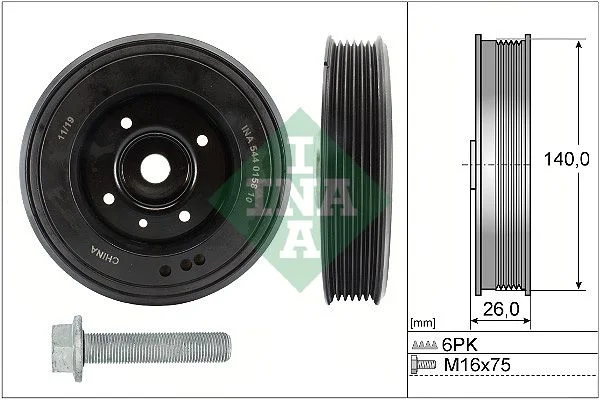 Belt Pulley, crankshaft INA 544 0158 20