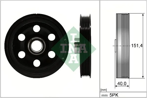 Belt Pulley, crankshaft INA 544 0165 10