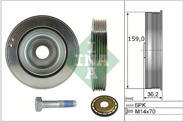 Komplet jermenic, ročična gred INA 544017321