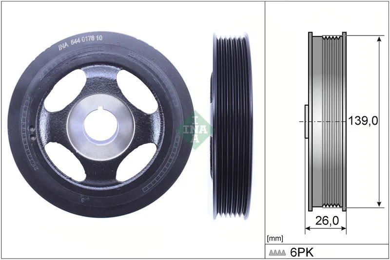 Belt Pulley, crankshaft INA 544 0178 10