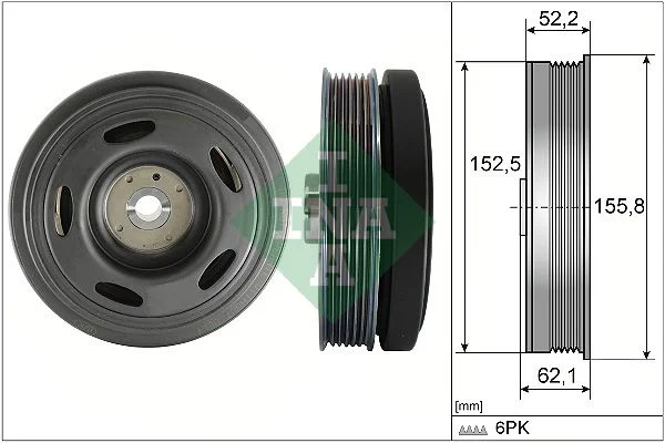 Belt Pulley, crankshaft INA 544 0515 10